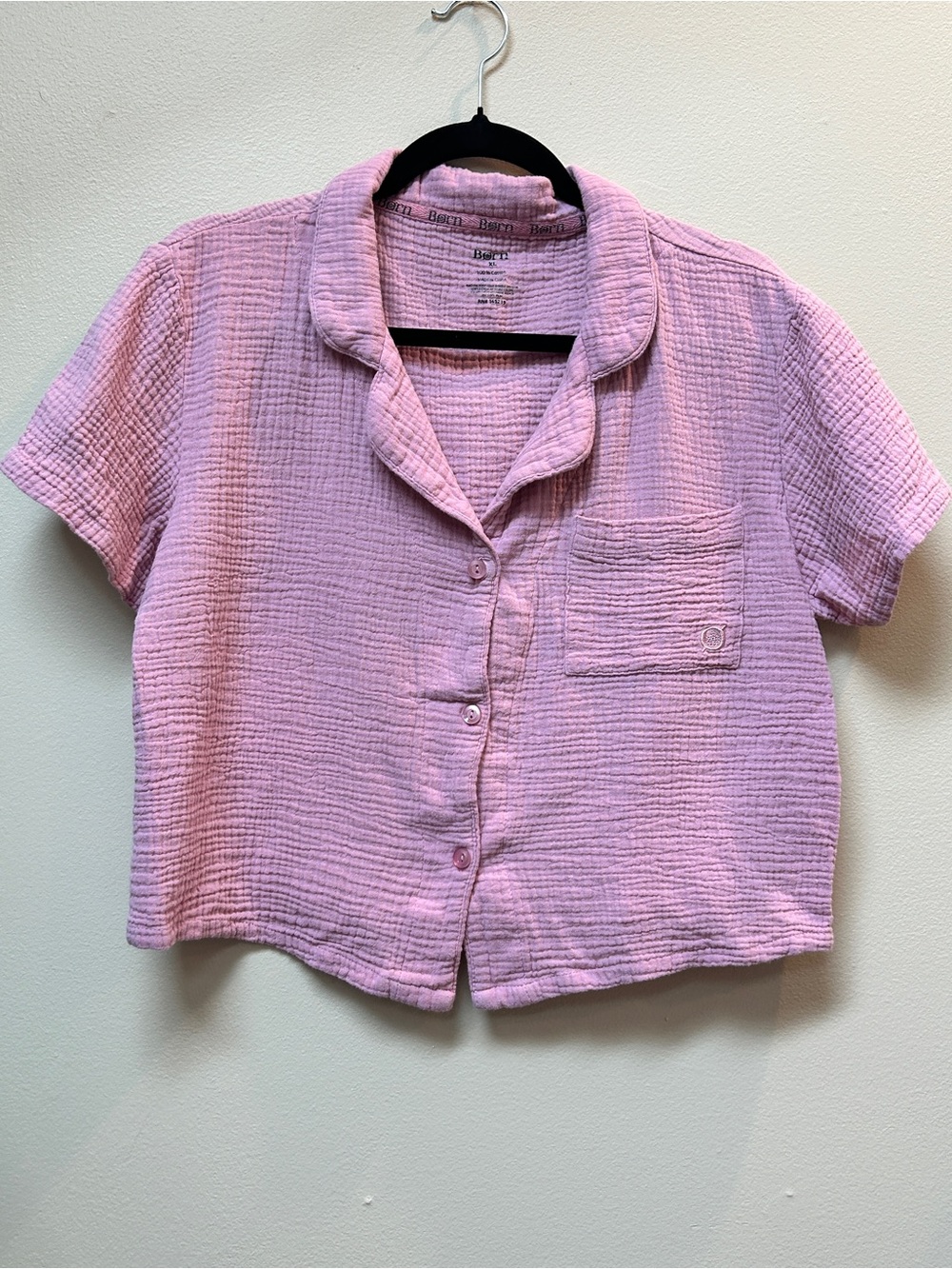 Born Light Pink Two-Piece Short Sleeve Pajama Set - Picture 2 of 15